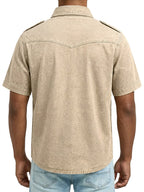 Short-Sleeve Denim Shirt