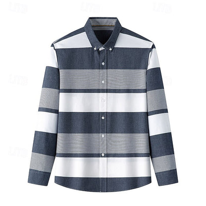 Versatile Color Block Oxford Shirt