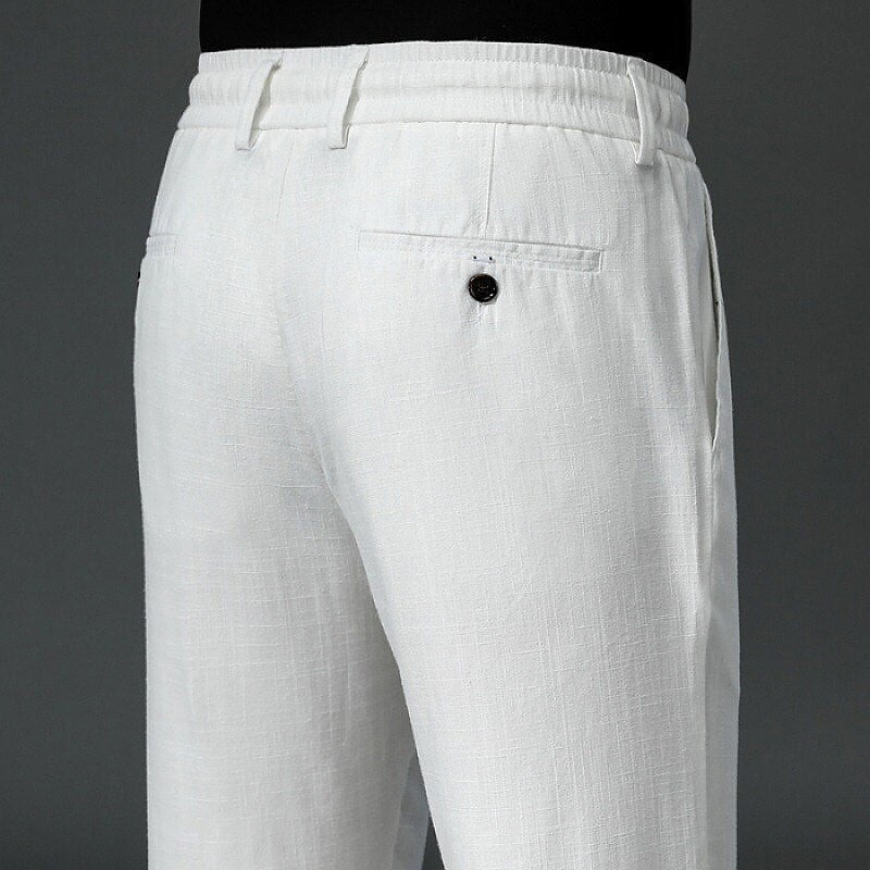 Cotton-Linen Drawstring Pants