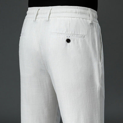 Cotton-Linen Drawstring Pants