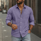 Acid-Wash Long-Sleeve Shirt