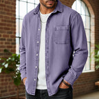 Washed Long-Sleeve Denim Shirt