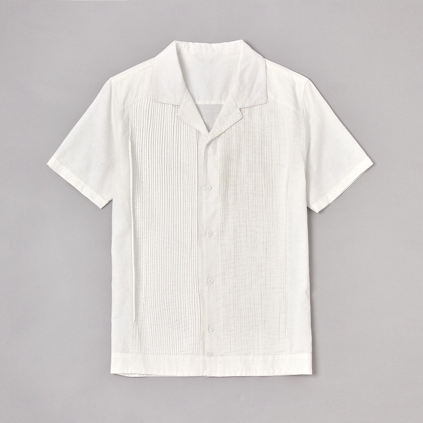 Cotton-Linen Pleated Shirt