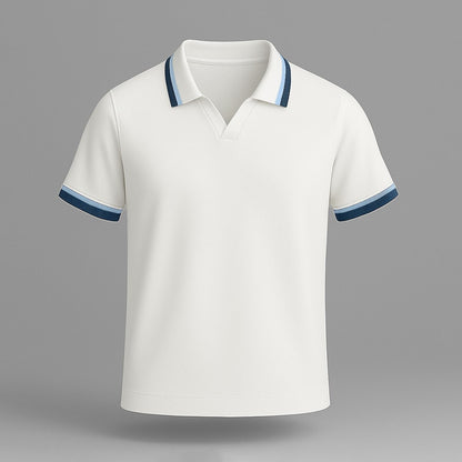100% Cotton Polo with Contrast Stripe