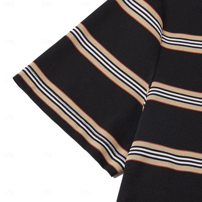 Cotton Silk Stripe T Shirt