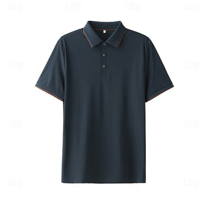 Refined Knit contrast collar Polo