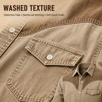 Acid-Wash Long-Sleeve Denim Shirt
