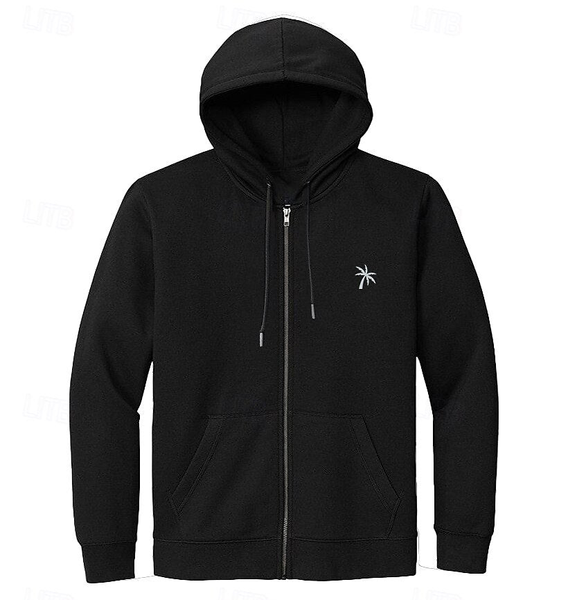 100% Cotton Full Zip Hoodie - oukumen