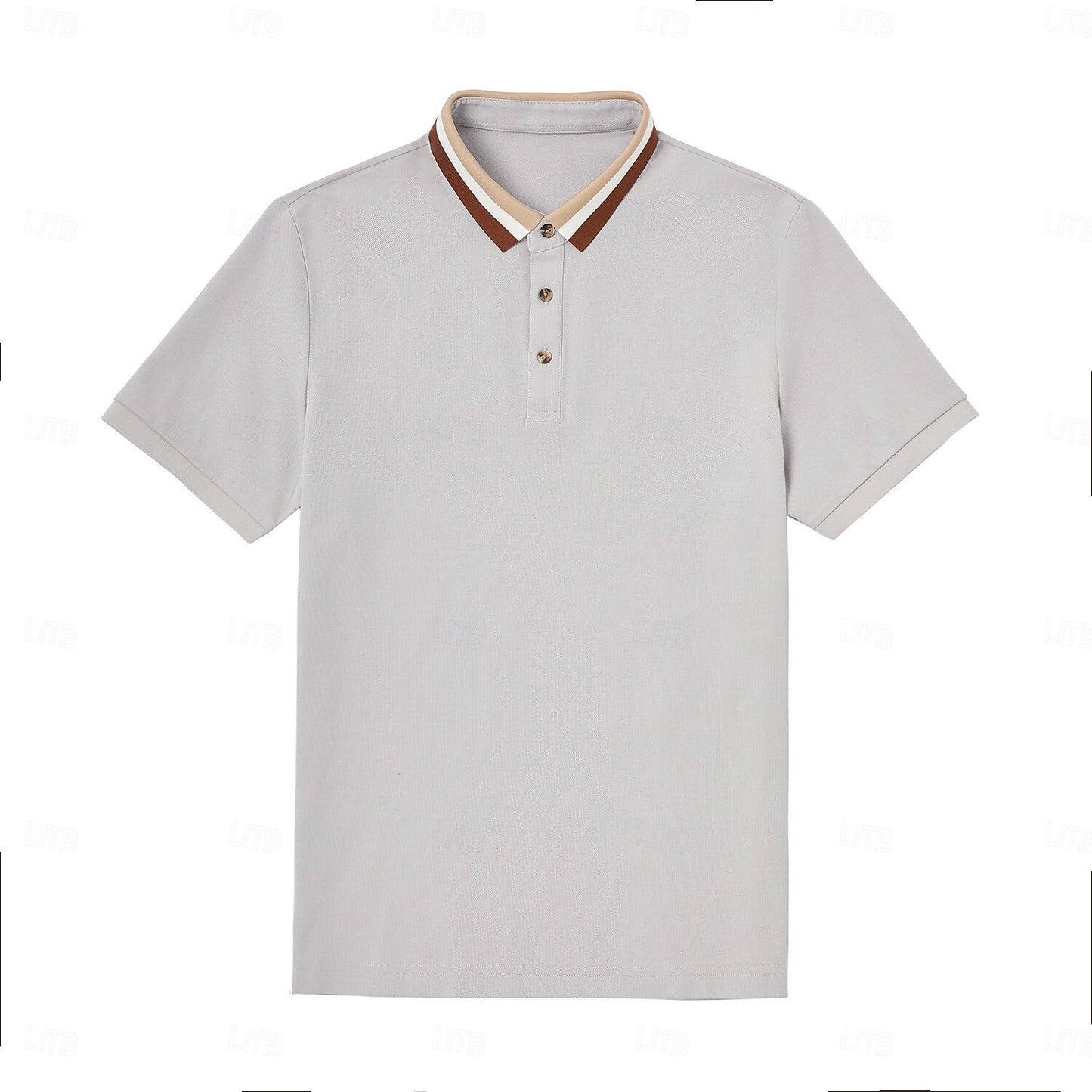 Modern Colorblock Knit Polo Shirt