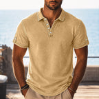 Textured Washed Polo Shirt