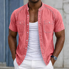Washed Short-Sleeve Shirt