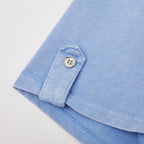 Acid-Wash Short-Sleeve Henley Shirt