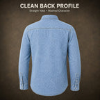 Acid-Wash Long-Sleeve Denim Shirt