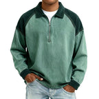 Color-Block Long-Sleeve Polo Shirt
