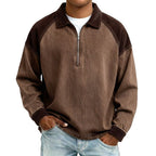 Color-Block Long-Sleeve Polo Shirt