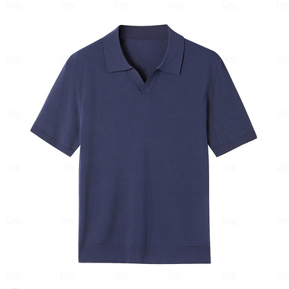 Classic Fit V Neck Polo Shirt