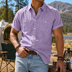 Short-Sleeve Denim Shirt