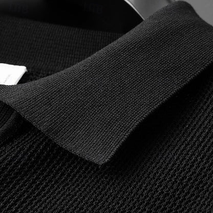 Refined Knit Polo Sweater