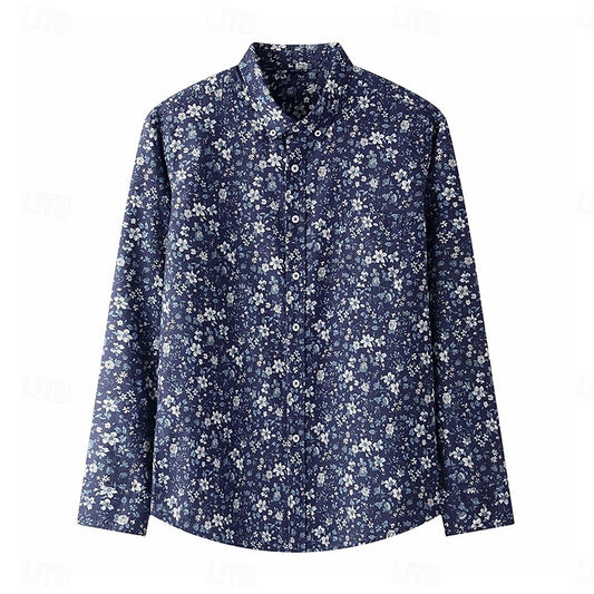 100% Cotton Floral Vine Oxford Shirt