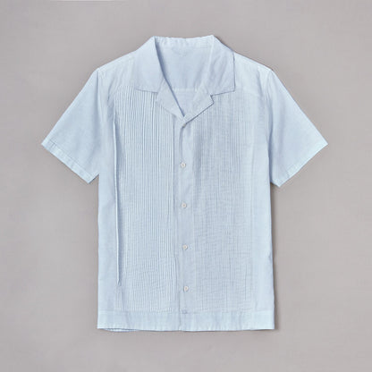 Cotton-Linen Pleated Shirt