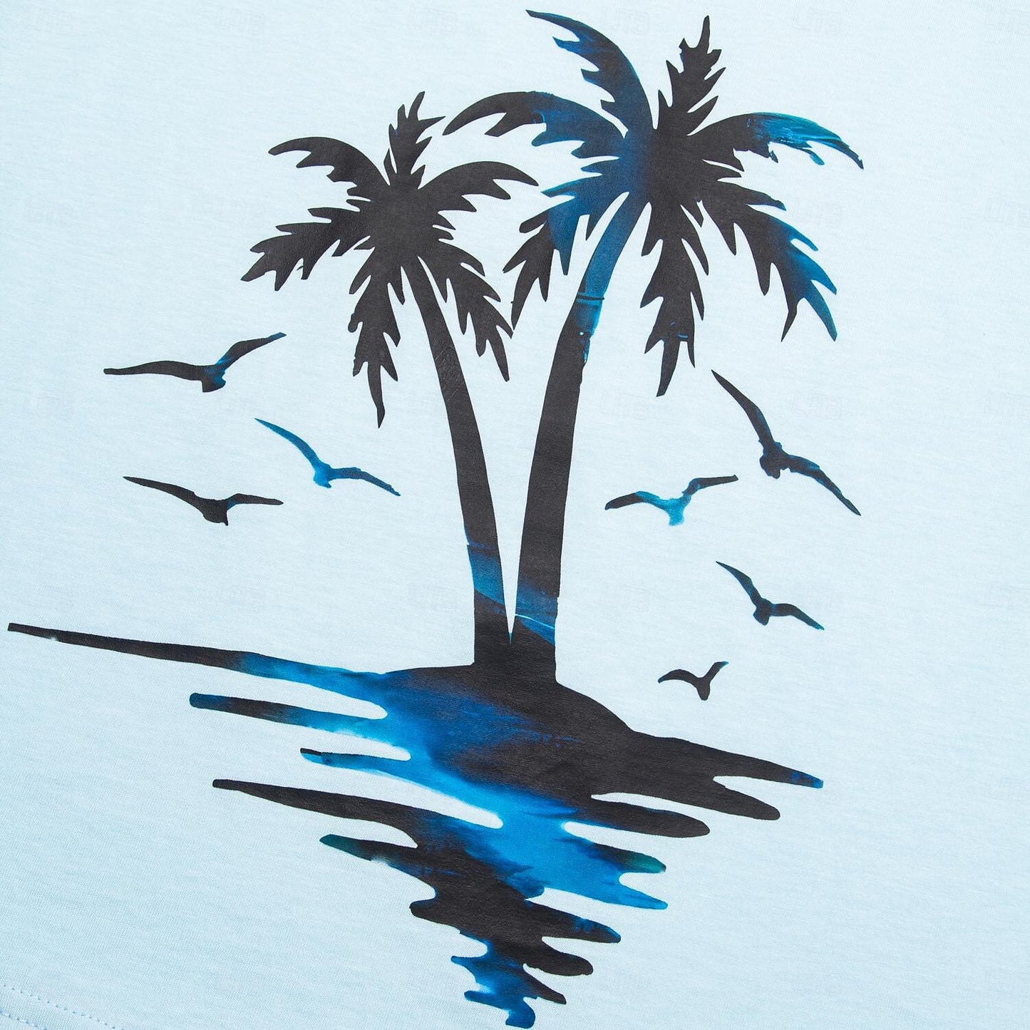 100% Cotton Coconut Tree Print Tank Top - oukumen