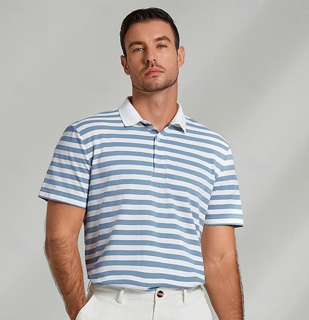 Stripes Casual Cable Knit Polo - oukumen