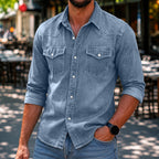 Garment-Dyed Long-Sleeve Shirt