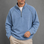 Acid-Wash Zip T-Shirt