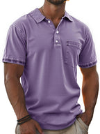 Acid-Wash Pocket Polo Shirt