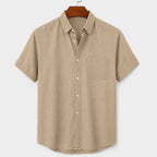 Acid-Wash Short-Sleeve Shirt