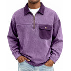 Color-Block Zip Polo Shirt