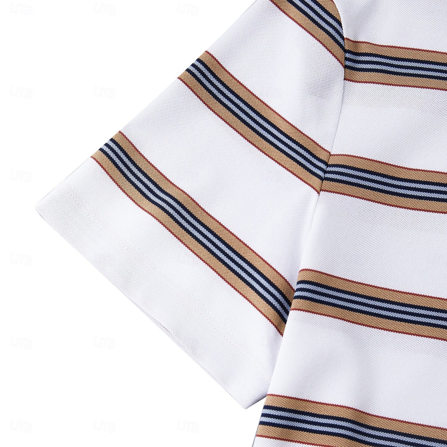 Cotton-Silk Striped Polo