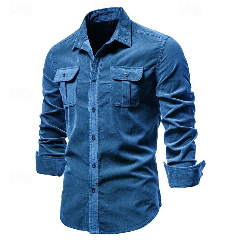 100% Cotton Casual Shirt Button Down Shirt - oukumen