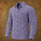 Washed Long-Sleeve Denim Shirt