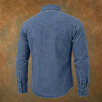 Washed Long-Sleeve Denim Shirt