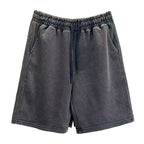 Acid-Wash Drawstring Shorts