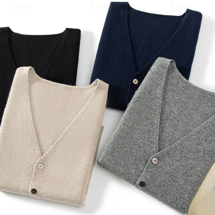 Cashmere Cardigan Vest - oukumen