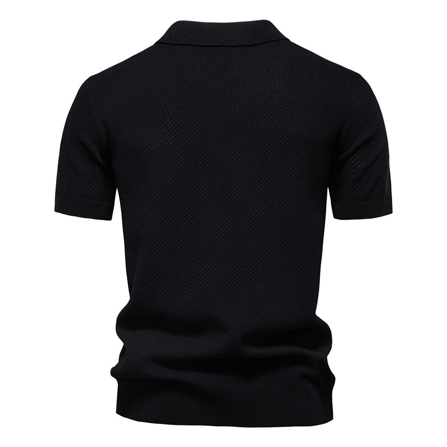 Business Casual Knitted Johnny collar Polo