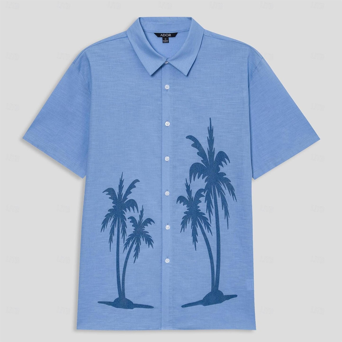 Graphic Hawaiian Casual Linen Shirt - oukumen