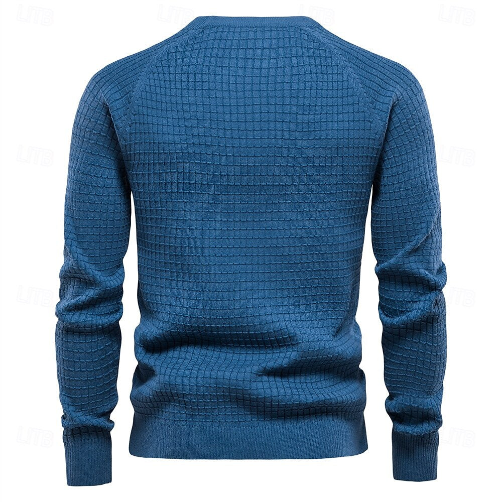 Crew Neck Knitwear Jumper Sweater - oukumen