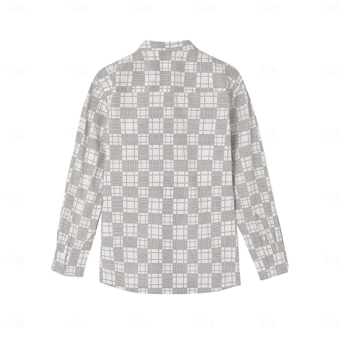 100% Cotton OKM Letter Check Pattern Shirt