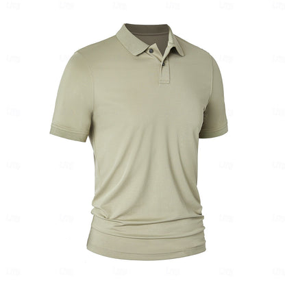 Turn-Down Collar Knit Polo