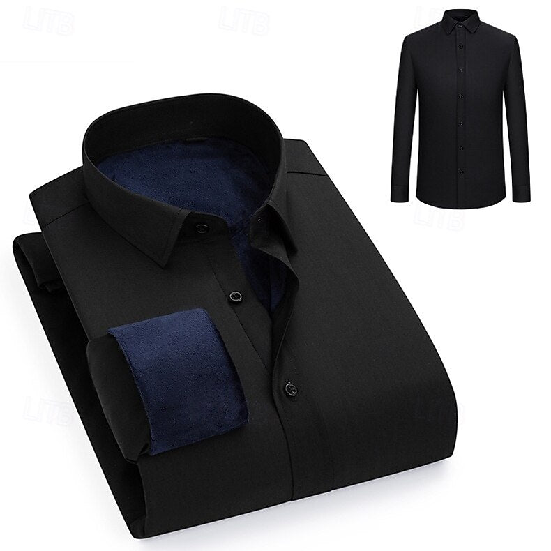 Thermal Dress Shirt Fleece Shirt - oukumen