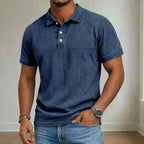Distressed Acid-Wash Polo Shirt