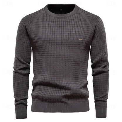 Crew Neck Knitwear Jumper Sweater - oukumen