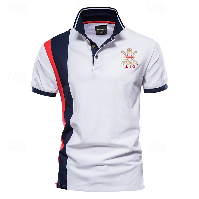 Cotton Short Sleeve Embroidered Polo