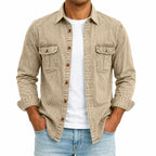 Acid-Wash Long-Sleeve Denim Shirt