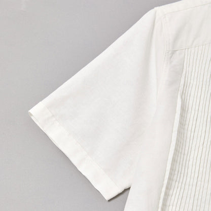 Cotton-Linen Pleated Shirt