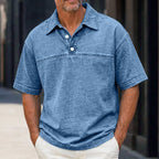 Acid-Wash Short-Sleeve Polo Shirt