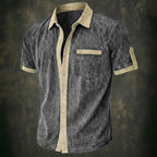 Short-Sleeve Denim Shirt